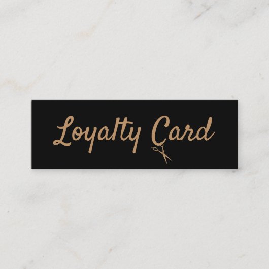 Hair Stylist Loyalty Punch Card Mini Visitekaartje (Voorkant)