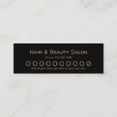 Hair Stylist Loyalty Punch Card Mini Visitekaartje (Achterkant)