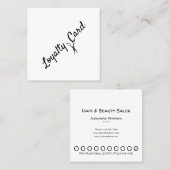 Hair Stylist Loyalty Punch Card Vierkante Visitekaartje (Voorkant / Achterkant)