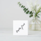 Hair Stylist Loyalty Punch Card Vierkante Visitekaartje (Staand voorkant)