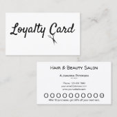 Hair Stylist Loyalty Punch Card Visitekaartje (Voorkant / Achterkant)