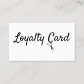 Hair Stylist Loyalty Punch Card Visitekaartje (Voorkant)