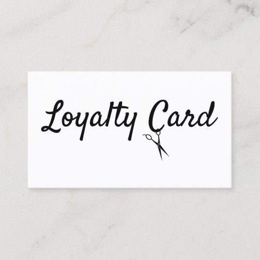 Hair Stylist Loyalty Punch Card Visitekaartje (Voorkant)