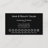 Hair Stylist Loyalty Punch Card Visitekaartje (Achterkant)