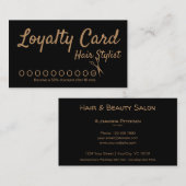 Hair Stylist Loyalty Punch Card Visitekaartje (Voorkant / Achterkant)