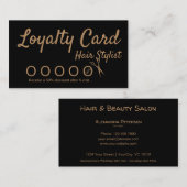 Hair Stylist Loyalty Punch Card Visitekaartje (Voorkant / Achterkant)