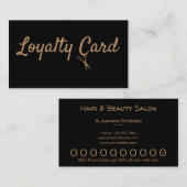 Hair Stylist Loyalty Punch Card Visitekaartje (Voorkant / Achterkant)