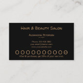 Hair Stylist Loyalty Punch Card Visitekaartje (Achterkant)