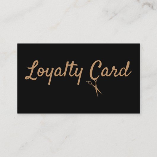 Hair Stylist Loyalty Punch Card Visitekaartje (Voorkant)