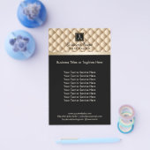 Hair Stylist Luxury Black & Gold Hair Salon Flyer (Enkel)