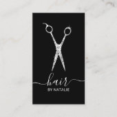Hair Stylist Luxury Diamond Scissor Beauty Salon Visitekaartje (Voorkant)