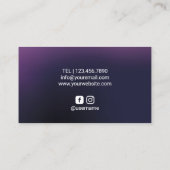 Hair Stylist Magic Paars Drift Beauty Salon Visitekaartje (Achterkant)