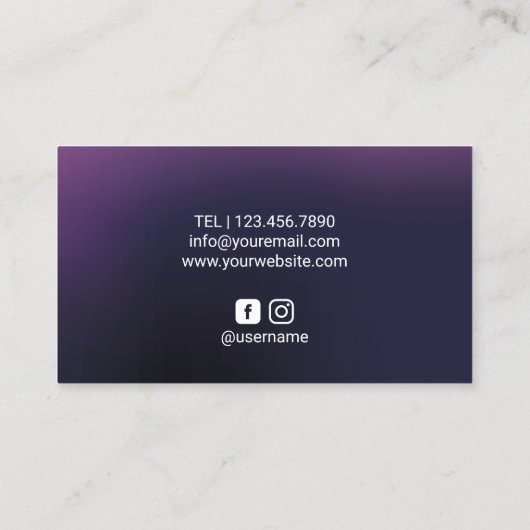 Hair Stylist Magic Paars Drift Beauty Salon Visitekaartje (Achterkant)