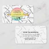 Hair Stylist Makeup Artist Bobby Pins Salon Gold Visitekaartje (Voorkant / Achterkant)