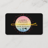 Hair Stylist Makeup Artist Bobby Pins Salon Pink Visitekaartje (Voorkant)