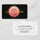 Hair Stylist Makeup Artist Bobby Pins Salon Pink Visitekaartje (Voorkant / Achterkant)