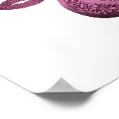 Hair Stylist Makeup Artist Burgundy Glitter Poster (Hoek)