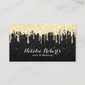 Hair Stylist Makeup Artist Gold Drivers Glitter Visitekaartje (Voorkant)