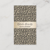 Hair Stylist Makeup Artist Leopard Appointment Afsprakenkaartje (Voorkant)