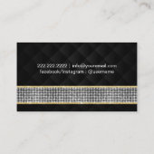 Hair Stylist Makeup Artist Luxury Silver Belt Visitekaartje (Achterkant)