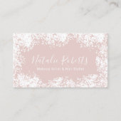 Hair Stylist Makeup Artist Rustic Floral Blush Visitekaartje (Voorkant)