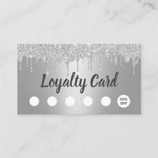 Hair Stylist Makeup Artist Silver maakt verlies Klantenkaartje (Voorkant)