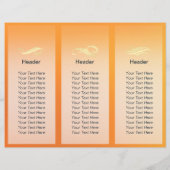 Hair stylist Makeup Salon Gold Scissors Tri Fold (Achterkant)