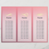 Hair stylist Makeup Salon Gold Scissors Tri Fold (Achterkant)