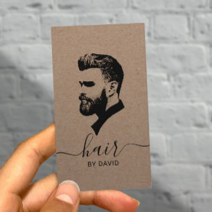 Hair Stylist Master Barber Shop Rustic Kraft Visitekaartje