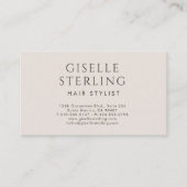 Hair Stylist Minimalist Luxury Neutral Modern Visitekaartje (Voorkant)