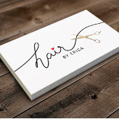 Hair Stylist Minimalist Typography Beauty Salon Mini Visitekaartje
