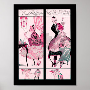 HAIR STYLIST, MODE BEAUTY SALON MAKE ARTIST POSTER