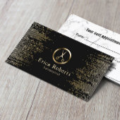 Hair Stylist Modern Black & Gold Appointment Afsprakenkaartje