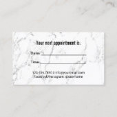 Hair Stylist Modern Black & Gold Appointment Afsprakenkaartje (Achterkant)