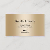 Hair Stylist Modern Black & Gold Beauty Salon Visitekaartje (Achterkant)