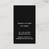 Hair Stylist Modern Black Gold en Silver Glitter Visitekaartje (Achterkant)