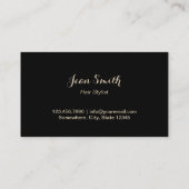 Hair Stylist Modern Black & Gold Scissor Visitekaartje (Achterkant)