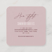 Hair stylist modern blue monogram initials vierkante visitekaartje (Achterkant)