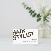Hair Stylist Modern Bold Typography minimalist Visitekaartje (Staand voorkant)