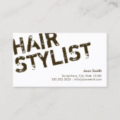 Hair Stylist Modern Bold Typography minimalist Visitekaartje (Voorkant)