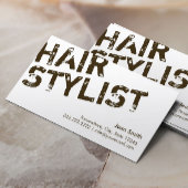 Hair Stylist Modern Bold Typography minimalist Visitekaartje