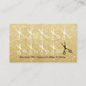 Hair Stylist Modern Gold Glitter Loyalty Punch (Voorkant)