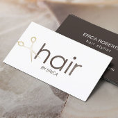 Hair Stylist Modern Gold Scissor Hair Salon Visitekaartje