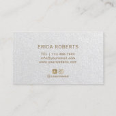 Hair Stylist Modern Gold Typography Classy SIlver Visitekaartje (Achterkant)