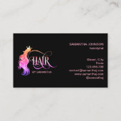 Hair stylist modern goudtypografie haarverlenging visitekaartje (Achterkant)