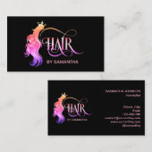Hair stylist modern goudtypografie haarverlenging visitekaartje (Voorkant / Achterkant)
