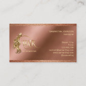 Hair stylist modern goudtypografie haarverlenging visitekaartje (Achterkant)