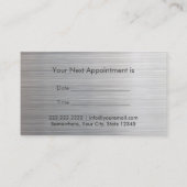 Hair Stylist Modern Metal Salon Appointment Afsprakenkaartje (Achterkant)