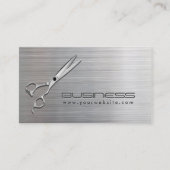 Hair Stylist Modern Metal Salon Appointment Afsprakenkaartje (Voorkant)