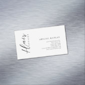 Hair Stylist Modern Minimalist Elegant Plain Magnetisch Visitekaartje (Voorbeeld)